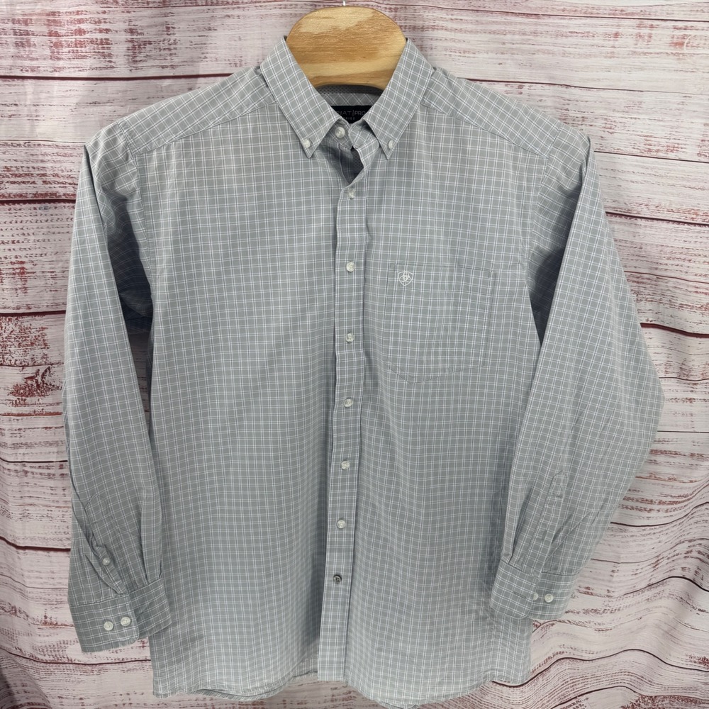 Ariat Pro Series Shirt Mens Large Tall Plaid Button Down Cowboy Western Rodeo